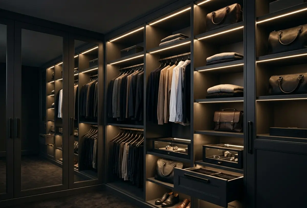 LED Lighting - Integrated LED lighting under shelves and inside cabinets