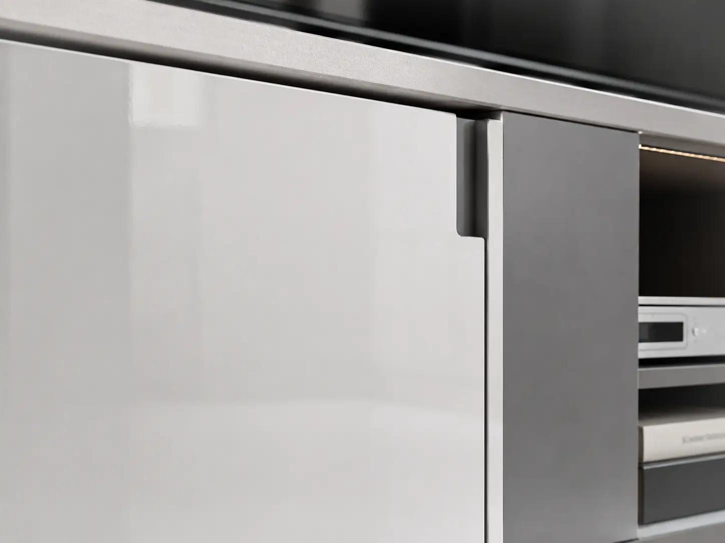 Sleek high-gloss laminate finish for modern entertainment walls in Florida