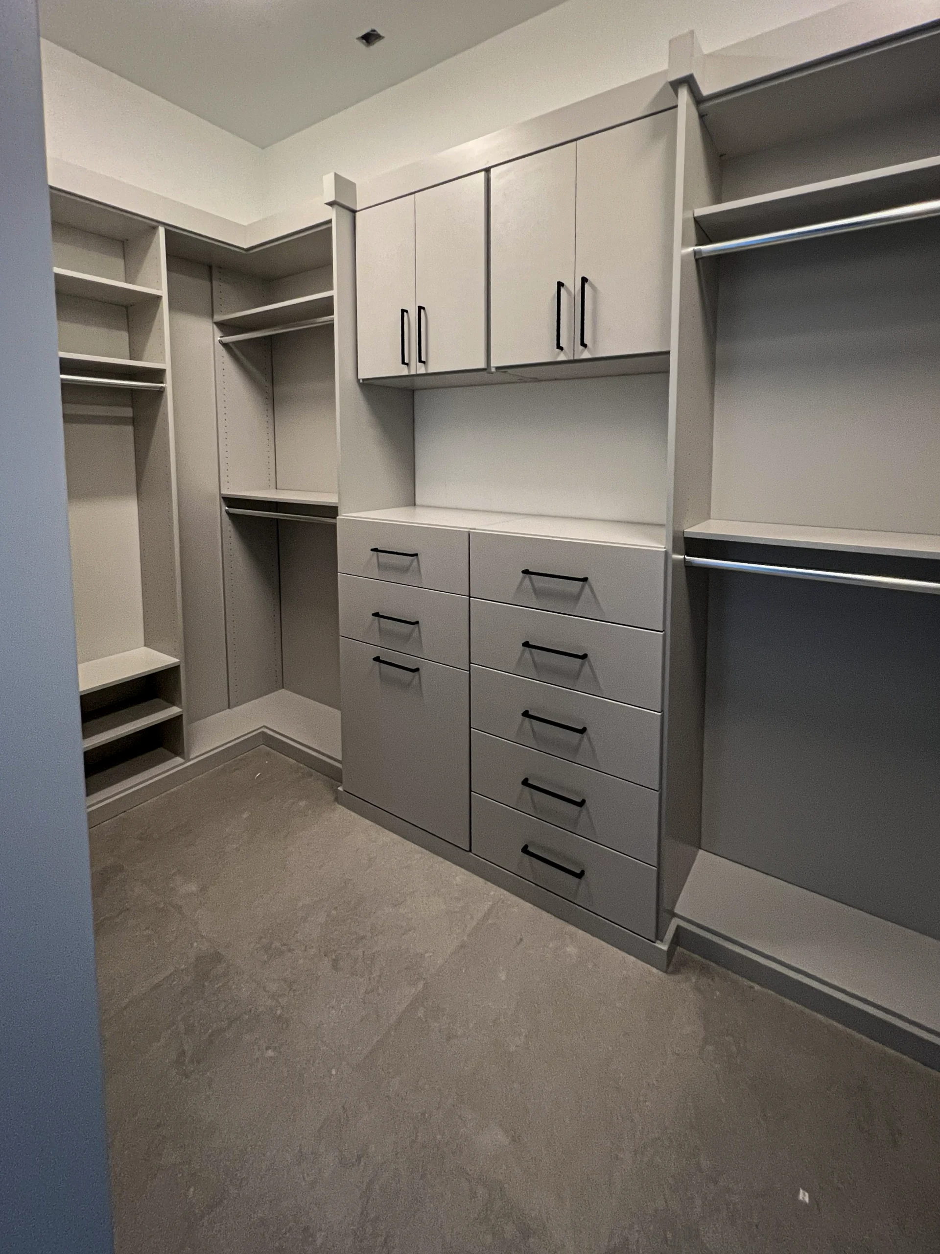 Modern Gray Walk-In Closet - Plantation, FL